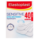 Elastoplast Sensitive Extra Skin Friendly Assorted Strips 40 Pack
